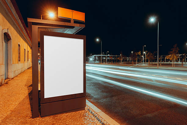 istock Night billboard mock-up city street 2234176182