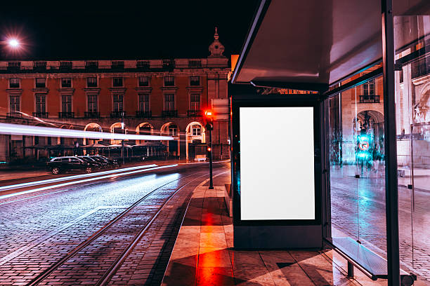 istock Night city mockup billboard Lisbon 2234176193
