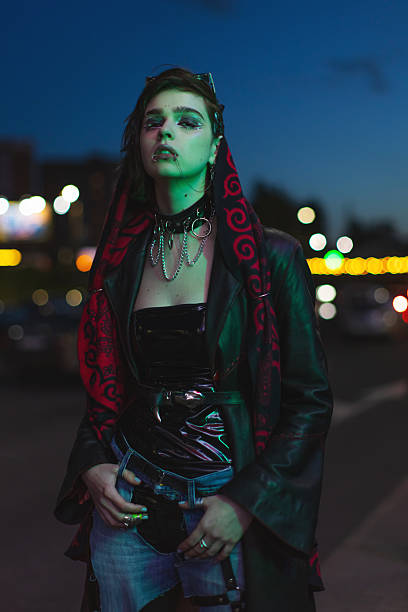 istock Gothic style. Punk. Fashion model 2234176469