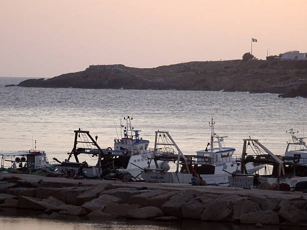 Fishing boat moored in Rovinj harbor, Istria, Croatia