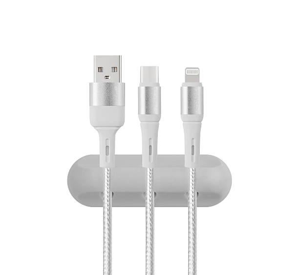istock Rubber Cable Management Clip with Non-Slip Base and Multiple Cables 2234176858
