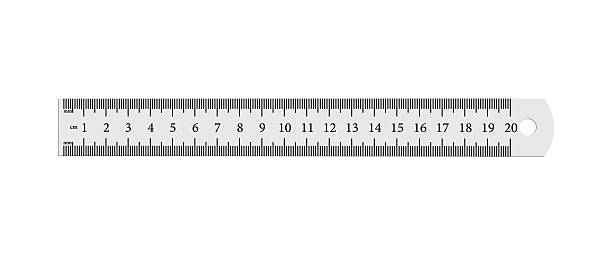 istock Metal ruler 20 cm with millimeter and centimeter scale on white background 2234177164