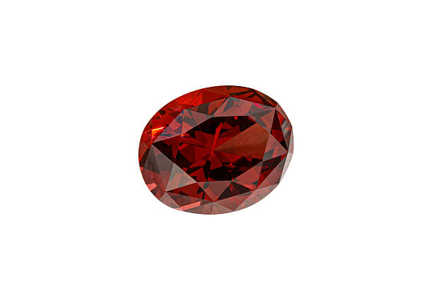 istock Vivid Garnet Gemstone with Oval Cut 2234177210
