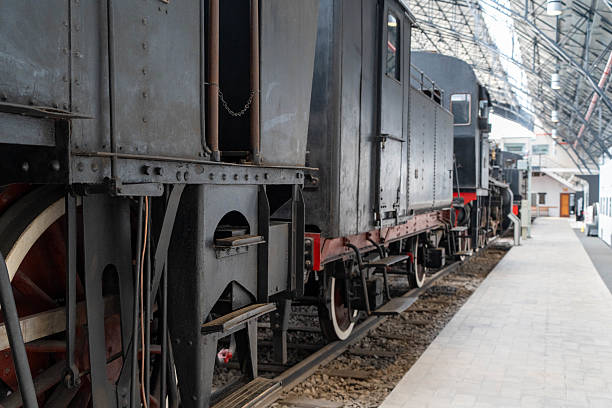 istock Steam Locomotive Wheels and Mechanical Drive System 2234179864