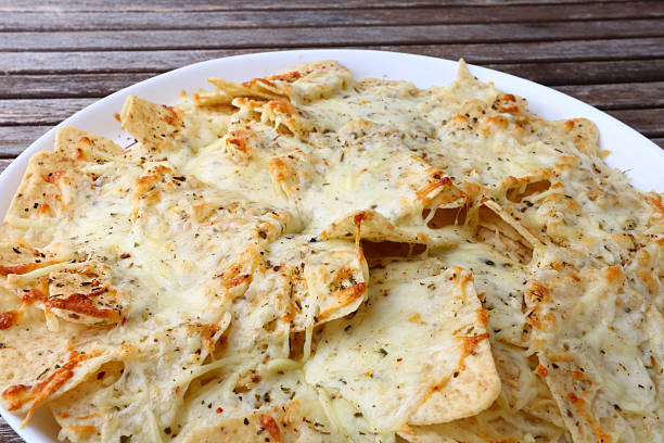 nachos as typical aperitiv mexican food ready to eat