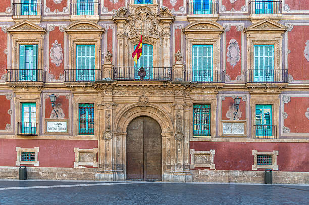 The Episcopal Palace of Murcia (Region of Murcia, Spain), a historic 18th-century Rococo-style building in the old town