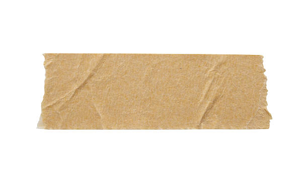 istock Brown adhesive paper tape isolated on white background 2234209368