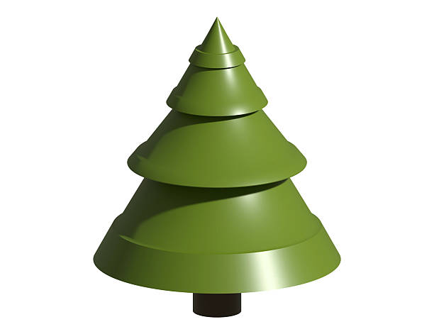 istock Stylized, 3D rendered evergreen tree on white. Simple and clean design. Ideal for seasonal graphics, holiday content, and ecofriendly campaigns, and minimalistic concepts. 2234209404