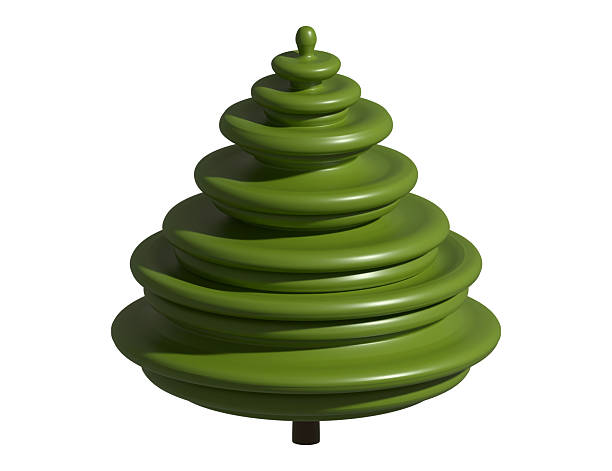 istock Abstract, stylized green tree on a white background. Modern, minimalist aesthetic. Represents growth, nature, ecofriendliness. Ideal for holiday concepts or design elements. 2234209407