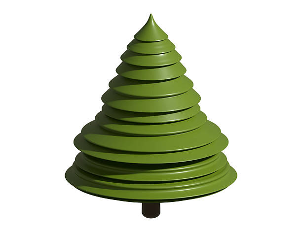 istock Stylized tree illustration, isolated. Represents simplicity, geometric design, and holiday cheer. Great for web design, icons, or abstract backgrounds. Fresh. 2234209428