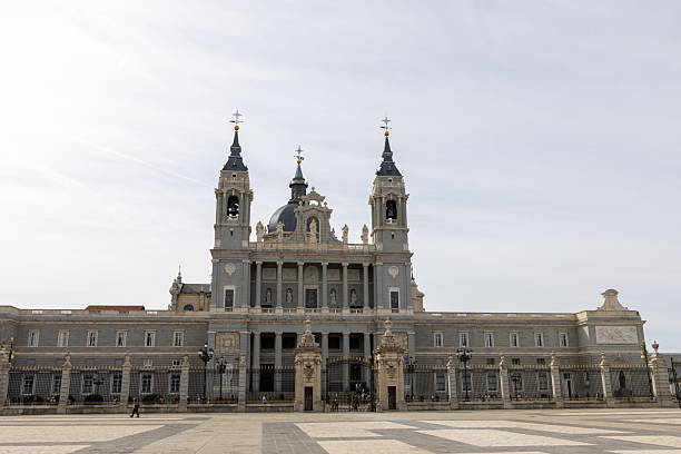 Almudena Cathedral in Madrid with its impressive neoclassical facade
