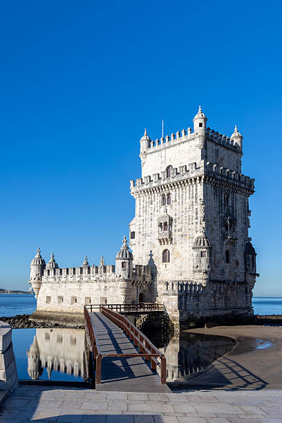 Tower of Belem (Torre de Belem) early in the morning without tourist around, Lisbon, Portugal