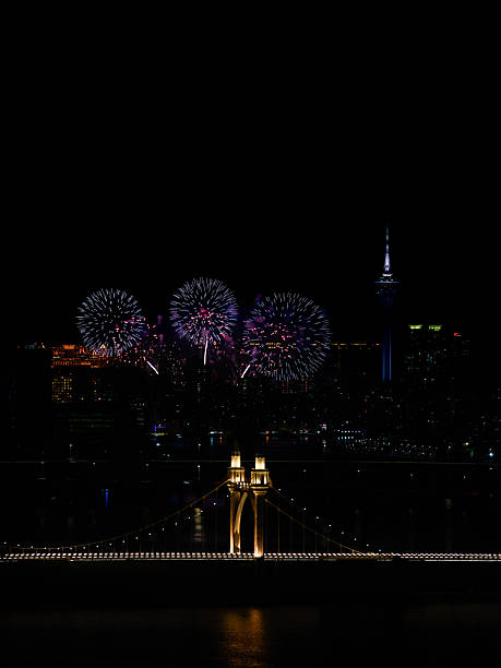 Macau Tower and Baishi Bridge the 33rd Macao International\nFireworks Display Contest