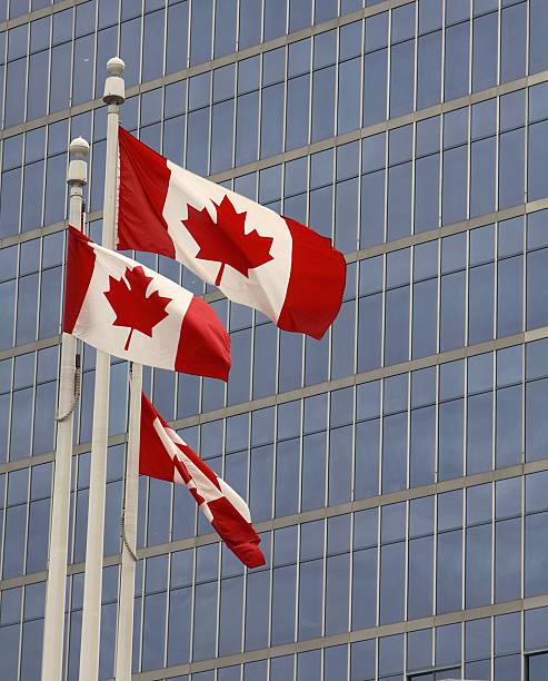 istock Canadian Flags In Vancouver, CA 2234230393