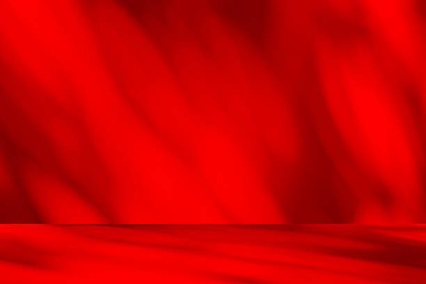 istock Studio style background wall decoration presentation uses white and red tones. with shadows cast from a nearby window, concept creating a decorative 2234234317