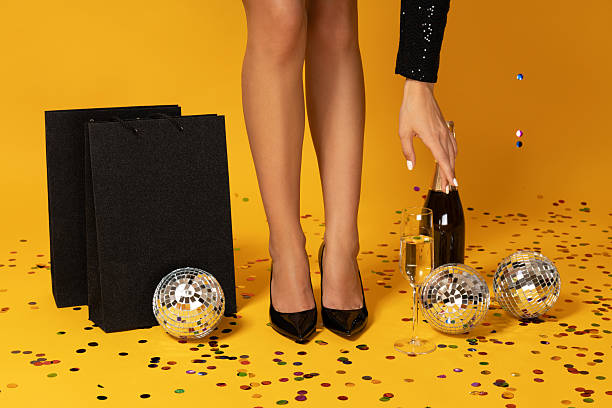 istock Concept, girl at a party with a disco ball. 2234237402