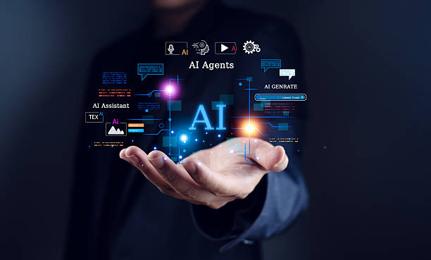 istock Businessman using AI agent interface automation and digital holds a AI-related icons and data, emphasizing technology and innovation , chatbot, virtual assistant, and generative AI technology 2234240914