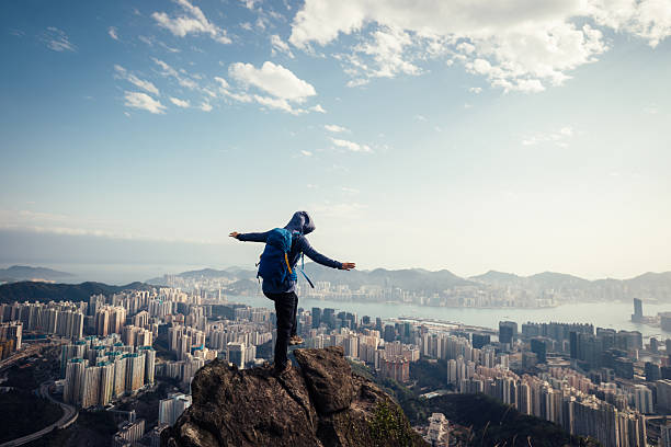 istock Walking on the mountain cliff edge in Hong Kong 2234243873