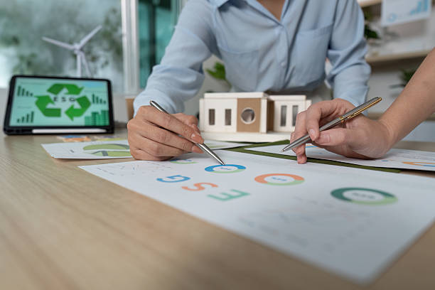 istock Hands-on ESG Planning Session with Digital Charts 2234247499