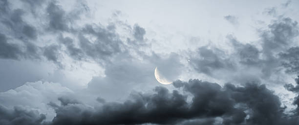 istock Sky dark with moon star greeting islam 2234249067