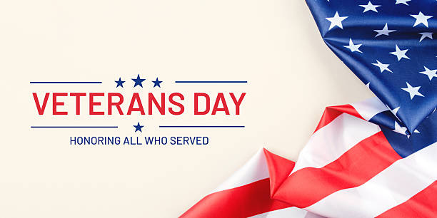 istock Beige background with American flag. 2234251937