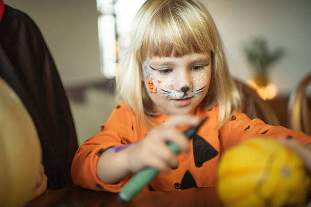 istock Happy little girl on Halloween 2234257718