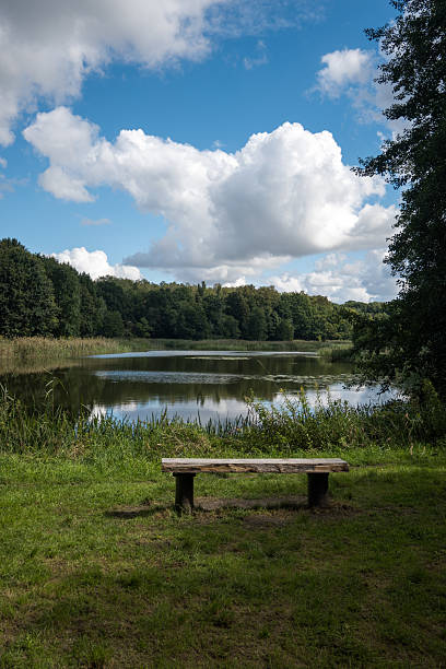 istock Bench by the lake, rest and recreation. 2234261679
