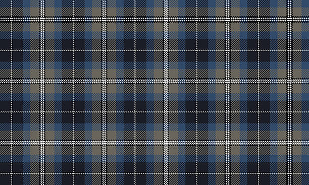 istock Seamless plaid fabric in navy, blue, light brown, and white for designing clothes, skirts, pants, and shirts. Add a contemporary and warm charm to any style. 2234262000