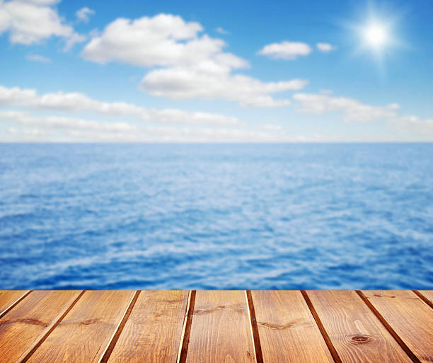 sea and wooden platform