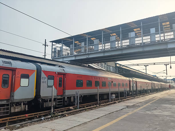 istock Amritsar, India, Aug 15 2025 - Indian railway train at Amritsar railway station platform during morning time, Colourful train at Amritsar, Punjab railway station 2234264100
