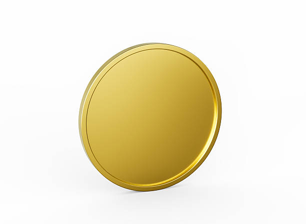 istock 3d Golden Shiny Rounded Coin Isolated On White Background 3d Illustration 2234265156
