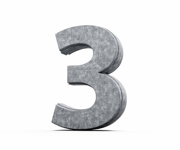 istock Concrete Number Three 3 Digit Made Of Grey Concrete Stone On White Background 3d Illustration 2234265389