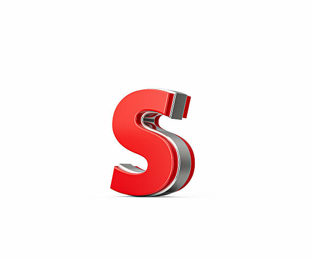 Vibrant Red Small Letter s Gleams With Its Sleek Metallic Design With Sharp Edges 3D Illustration