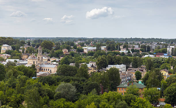 istock Scenic old town view highlighting lush greenery and historical architecture 2234268786