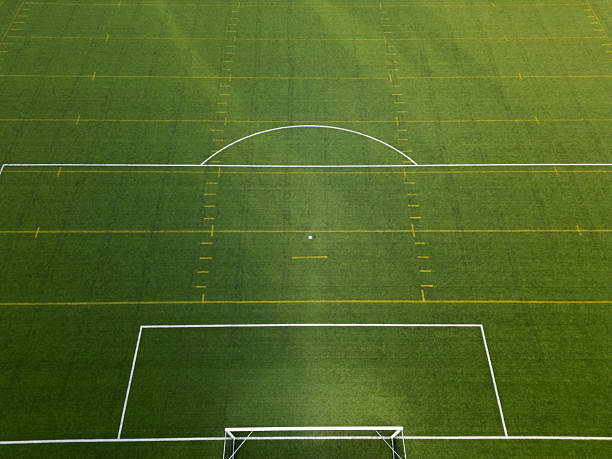 istock Empty football field, aerial view 2234268867
