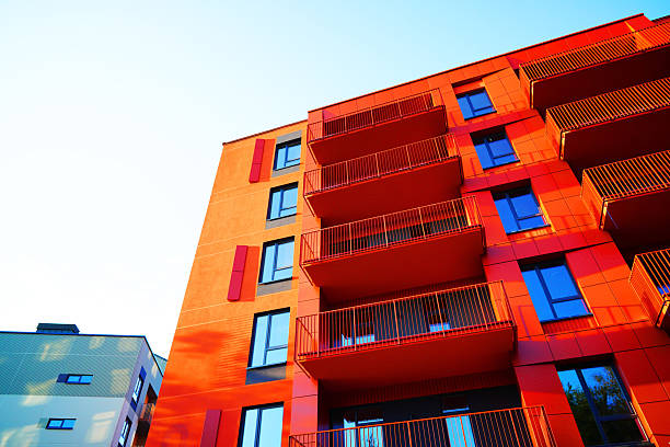 istock Modern residential facade with balcony, windows. 2234284290