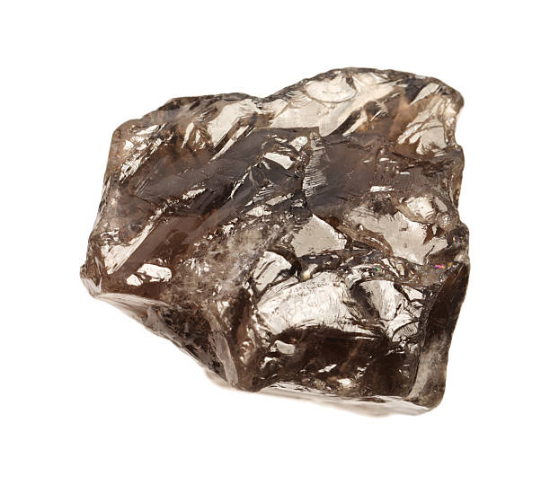 istock Beautiful smoky quartz isolated on white. Natural gemstone 2234285061