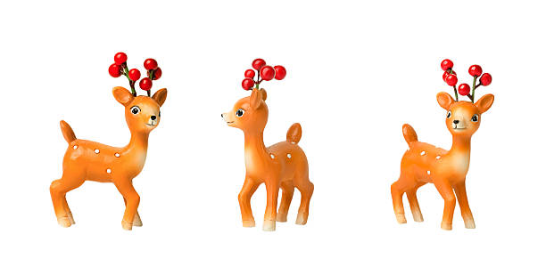 istock Funny Christmas deer, view from different sides. Colorful symbol for winter design 2234289145