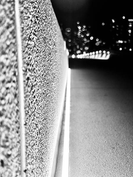 The Montreal cityscape in black and white at night on a late summer's evening.