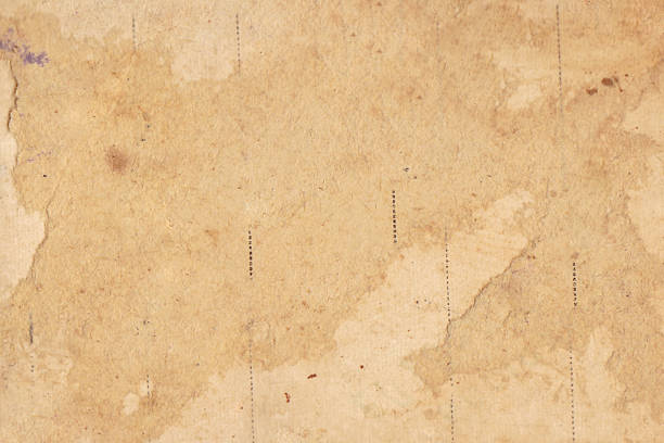 Old Torn Paper Texture Background. Ripped vintage antique messy paper. Brown rustic parchment paper sheet with space for text