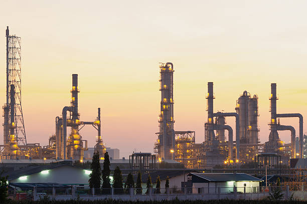 istock Oil refinery plant with sky background. 2234296748