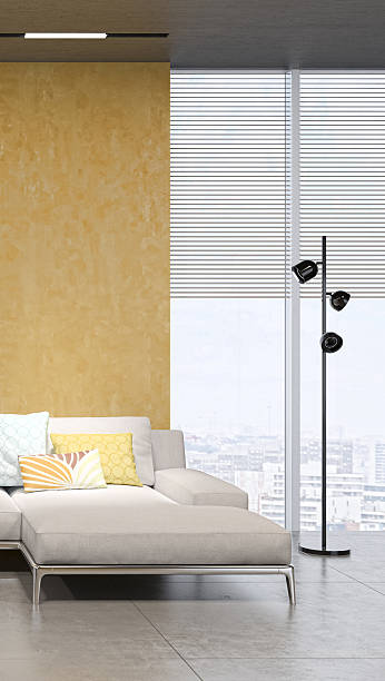 istock Large luxury modern bright interiors Living room mockup illustration 3D rendering image 2234298853