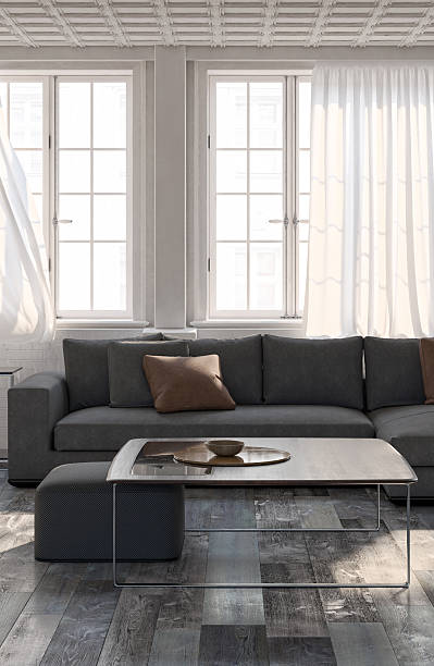 istock Large luxury modern bright interiors Living room mockup illustration 3D rendering image 2234299163