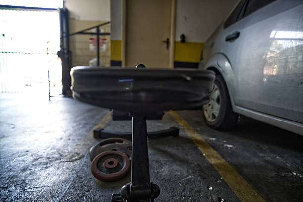 istock Gym in a condominium building garage 2234299861