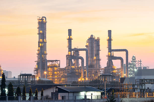 istock Oil refinery plant with sky background. 2234300565