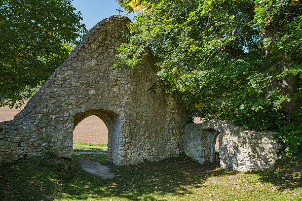 The chapel ruins near Arzlohe in Middle Franconia, dedicated in the Middle Ages to St. Rochus, the plague saint, and St. Leonard, the cattle saint