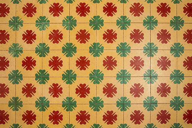 Flooring tiles with vintage design