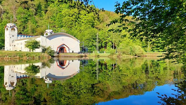 Jugendstil-Wasserkraftwerk in nationaal park eifel