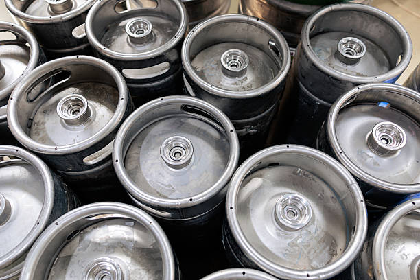 istock Beer barrels in brewery production facility 2234313672