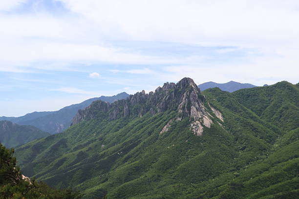 Ulsanbawi Rock, the iconic granite formation of Seoraksan National Park in South Korea.